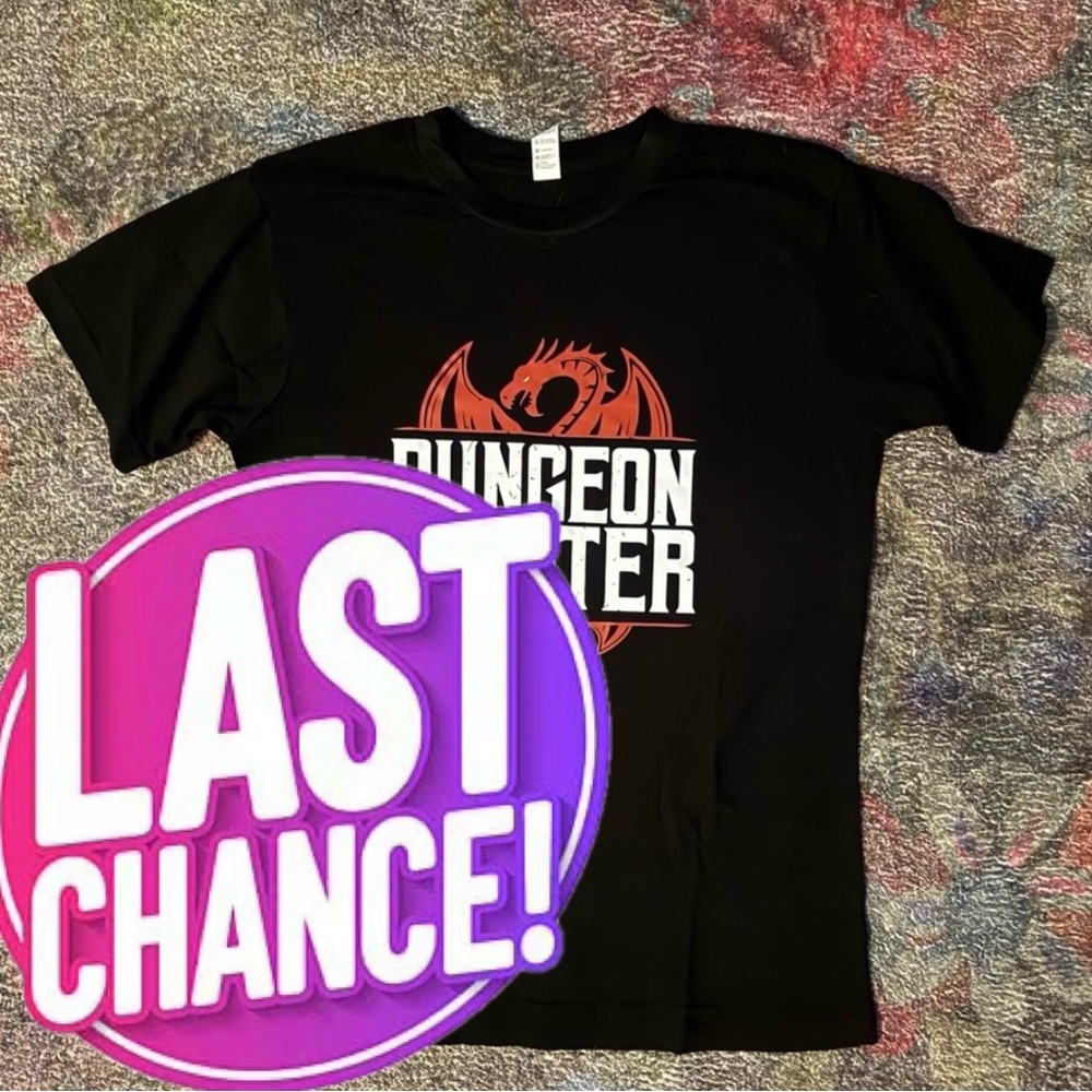 💥 DONATING SOON Black Dungeon Master T-Shirt MEDIUM / NWOT